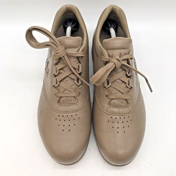 SAS Free Time Taupe Leather Women's 9M Shoes Comfy Lace Up Walking Sneakers - Picture 5 of 11